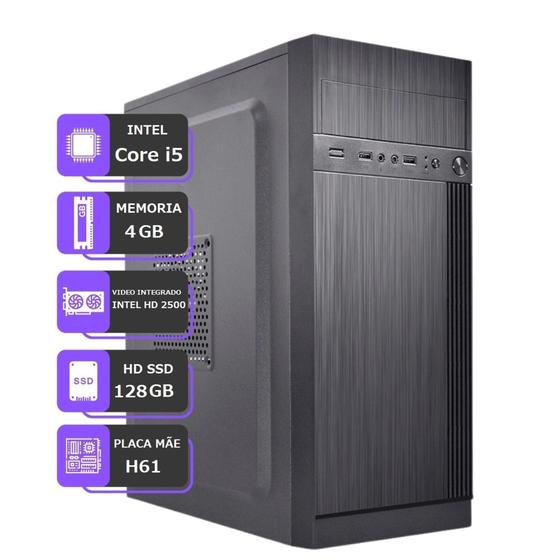 Computador core i5, 4gb memoria ram, HD SSD 128GB Menor preço em Computador core i5, 4gb memoria ram, HD SSD 128GB