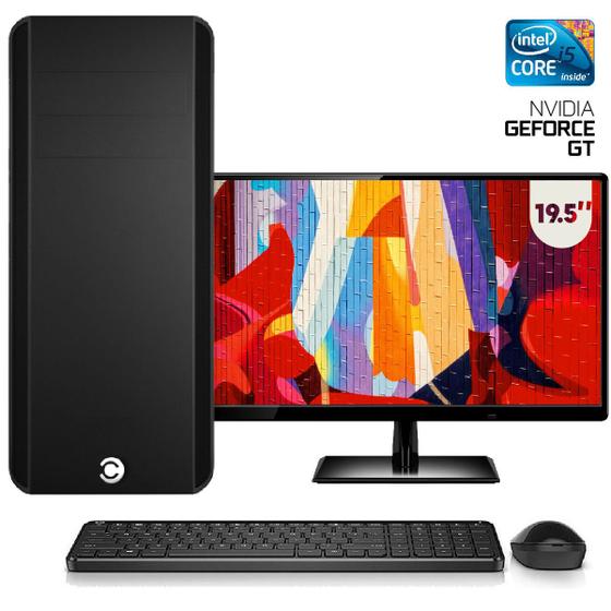 Imagem de Computador CorpC Graphics Intel Core i5 6GB (Placa de vídeo GeForce GT) HD 1TB Monitor LED 19.5"