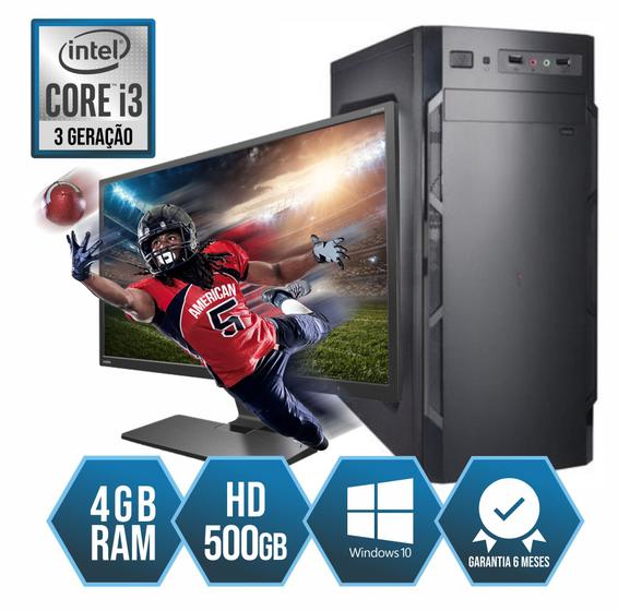 Computador Cpu com MonitorCore i3 3 ª Geração 4gb memória Hd 500g Menor preço em Computador Cpu com MonitorCore i3 3 ª Geração 4gb memória Hd 500g