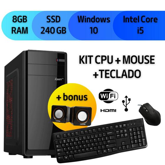 Computador CPU Core i5 8gb SSd 240Gb Wi-fi - STARK COMPUTADORES Menor preço em Computador CPU Core i5 8gb SSd 240Gb Wi-fi - STARK COMPUTADORES