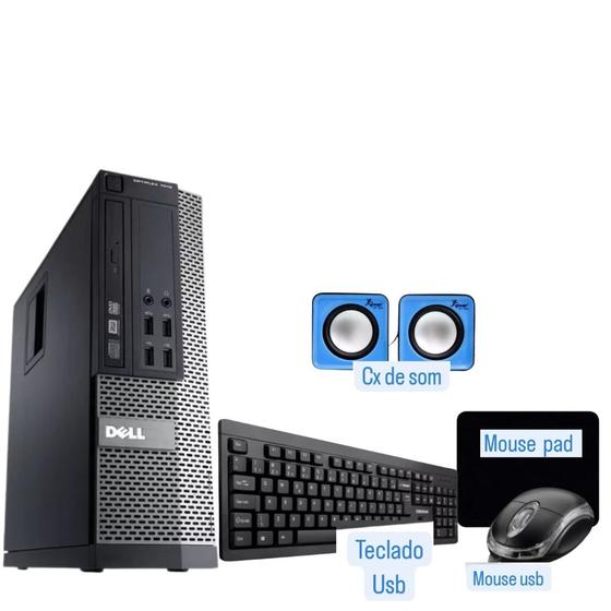 Imagem de computador cpu DELL OptiPlex Core i5 16gb ram ssd 240gb + teclado mouse caixa de som 