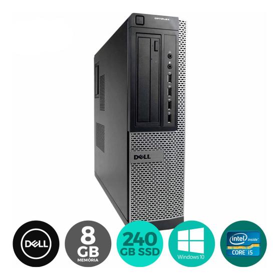 Computador Cpu Desktop Dell Intel Core I5 + 8gb + Ssd 240 Menor preço em Computador Cpu Desktop Dell Intel Core I5 + 8gb + Ssd 240