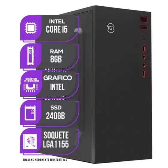 Imagem de Computador CPU Intel Core I5, 8GB Memória ram, SSD 240GB
