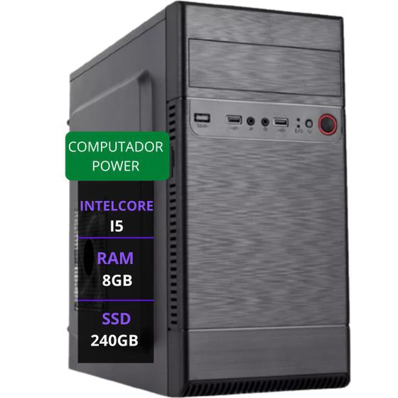Imagem de Computador Cpu Intel Core I5 / SSD 240GB / 8GB Barato Preto