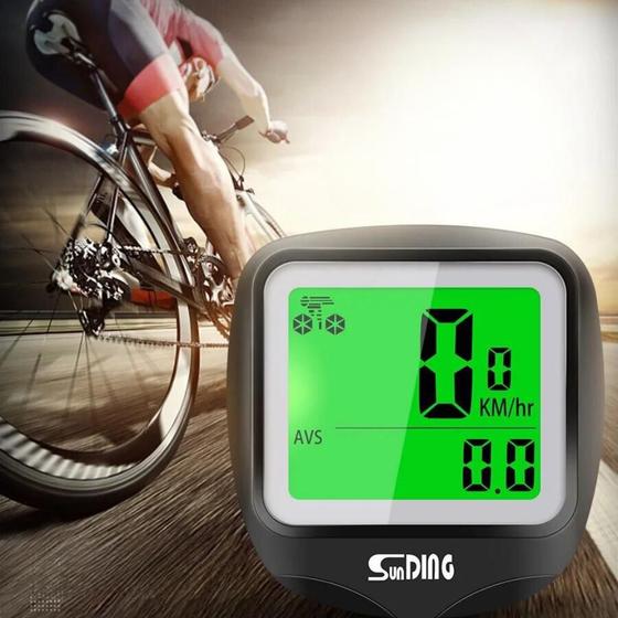 Imagem de Computador Cronometro Velocímetro Display Digital LCD Bike Bicicleta Com Fio Prova D'água Ciclismo 