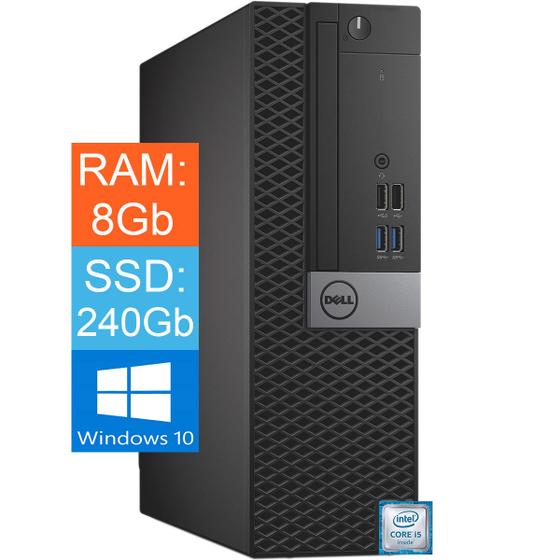 Computador Dell Core i5 6 Geração 8Gb DDR4 SSD 240Gb - CPU Computador Dell Core i5 6 Geração 8Gb DDR4 SSD 240Gb - CPU