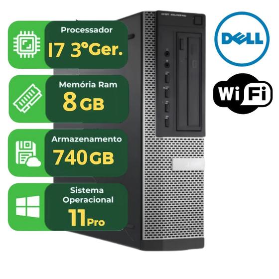 Computador DELL OptiPlex 7010 i7 8GB RAM SSD 240GB HD 500GB Windows 11 Pro Office Pronto para Usar Imagem de Computador DELL OptiPlex 7010 i7 8GB RAM SSD 240GB HD 500GB Windows 11 Pro Office Pronto para Usar