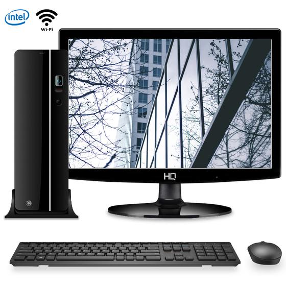 Imagem de Computador Desktop com Monitor CorPC SlimPC Intel Core i5 4GB HD 500GB HDMI Wifi Mouse e Teclado sem fio