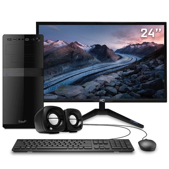 Imagem de Computador Desktop Completo Com Monitor 24" Full HD LED HDMI Intel Core i5 8GB HD 3TB Com Caixas De Som Mouse e Teclado EasyPC Standard Plus