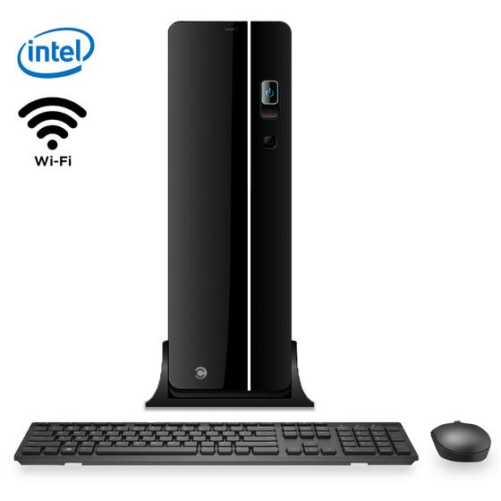 Imagem de Computador Desktop CorPC SlimPC Intel Core i5 4GB SSD 240GB HDMI Wifi Mouse e Teclado sem fio