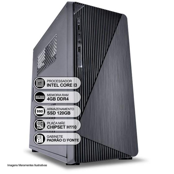 Imagem de Computador Desktop, Intel Core I3-7100 3.90 GHz, 4GB RAM DDR4, SSD 120GB, HDMI