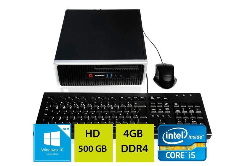 Desktop Compaq Presario Cq14 I5-6400t 2.20ghz 4gb 500gb Intel Hd Graphics 530 Windows 10 Pro Sem Monitor