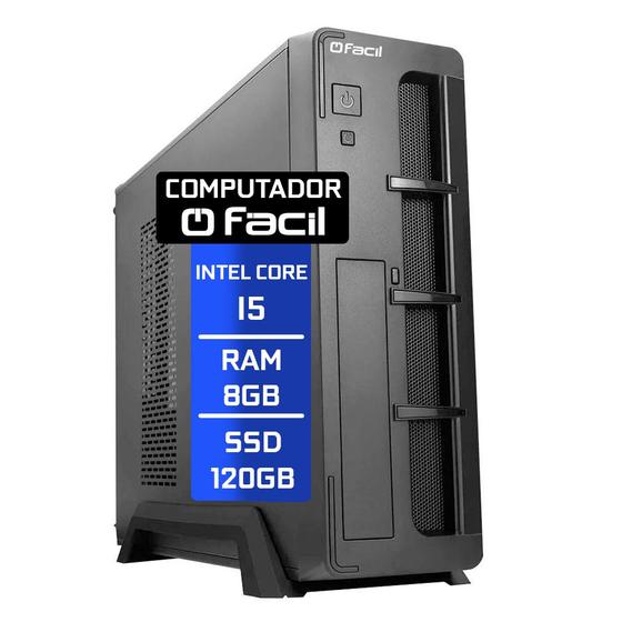 Imagem de Computador Fácil Slim Intel Core i5 8GB SSD 120GB