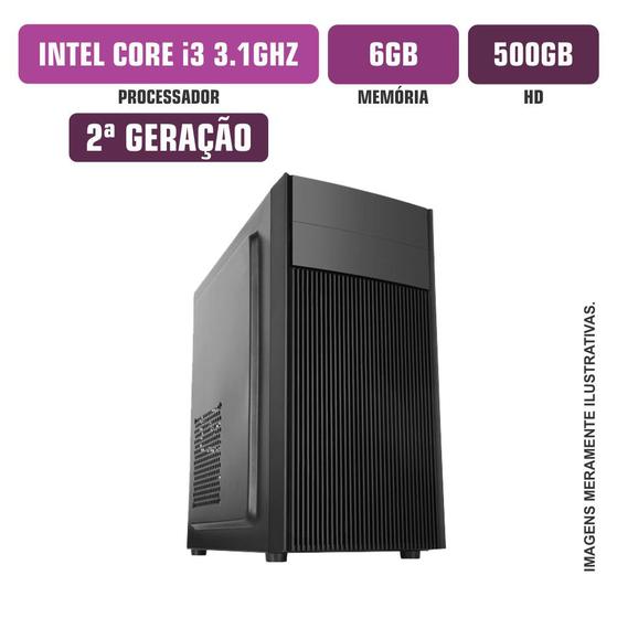 Imagem de Computador Flex Computer Intel Core I3-2100 6Gb HD 500Gb Windows 10