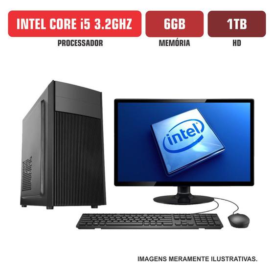 Imagem de Computador Flex Computer Intel Core i5 6Gb HD 1Tb Com Kit Monitor 17"