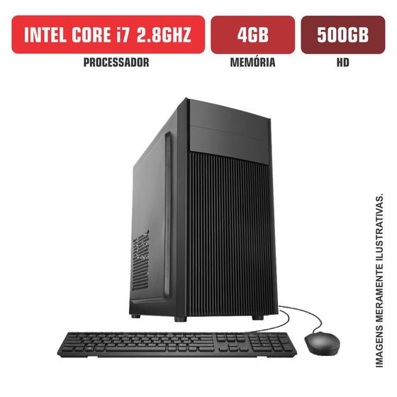 Computador Flex Computer Intel Core i7 4GB HD 500Gb Com Kit e DVDRW Menor preço em Computador Flex Computer Intel Core i7 4GB HD 500Gb Com Kit e DVDRW