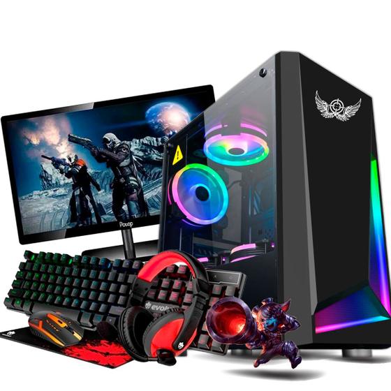Computador Gamer Barato Completo Cpu i5 16gb Ram ssd 240gb placa de vídeo 4gb + monitor 19" + combo Menor preço em Computador Gamer Barato Completo Cpu i5 16gb Ram ssd 240gb placa de vídeo 4gb + monitor 19" + combo