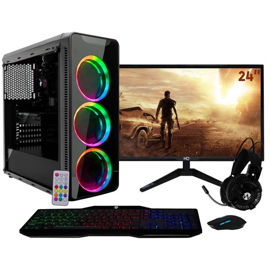 Imagem de Computador Gamer BestON Intel Core i7 (Geforce GTX 1070 8GB) com Monitor 24" Full HD 8GB RAM HD 1TB 500W 80 Plus