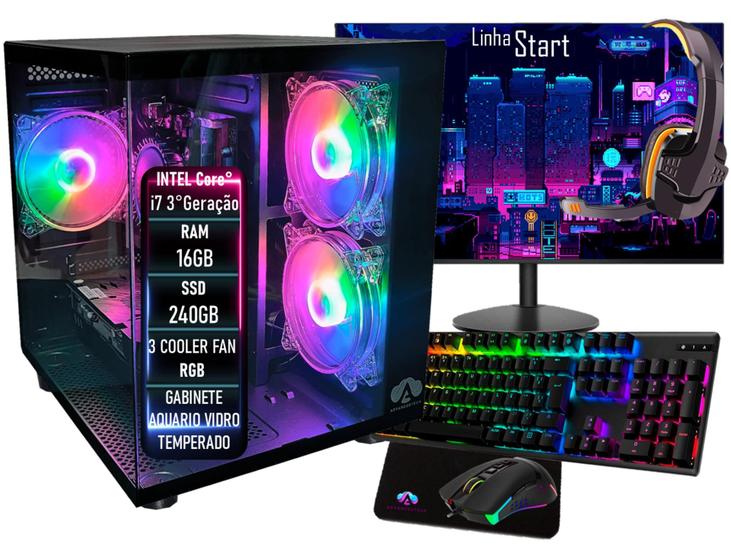 Imagem de Computador Gamer Completo Intel Core i7 3ºGer RAM 16GB SSD 240GB - ADVANCEDTECH