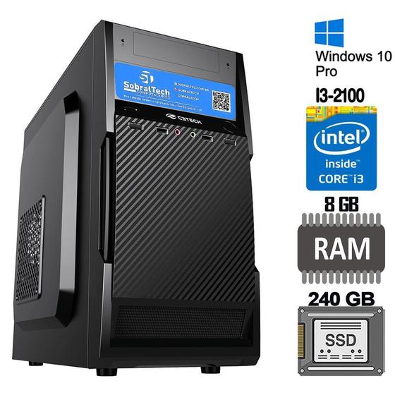 Imagem de Computador I3-2100 Ssd 240Gb Ram8Gb Windows10 Fonte 500W