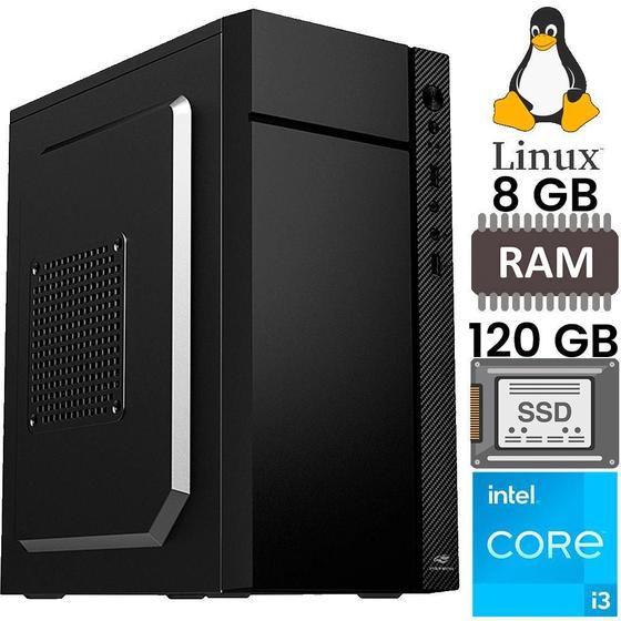 Imagem de Computador I3-2120,8G Ram,120G Ssd,Gt-H61 M2,Mt-34Bk,Linux