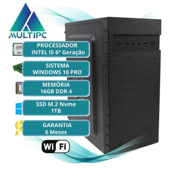 Imagem de Computador I5 Multipc 6 Geração 16Gb Ssd 1Tb Wifi Win10Pro