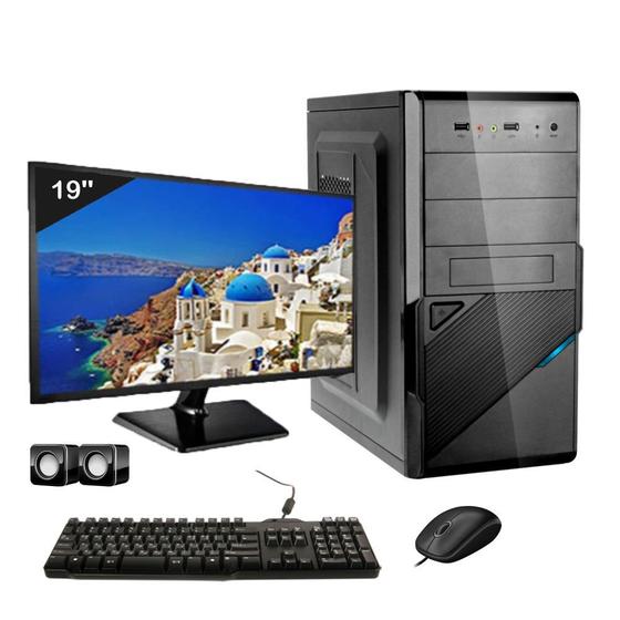 Imagem de Computador Icc  Amd Fm2 A10 4gb de Ram Ssd 240 Gb Kit Multimídia Monitor 19 Windows 10 Dvdrw