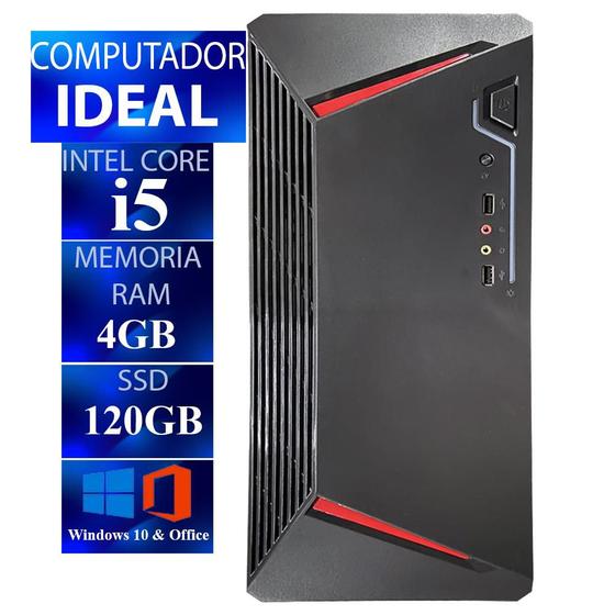 Imagem de COMPUTADOR IDEAL COMPLETO i5 650 4GB SSD 120GB WINDOWS 10 e Office