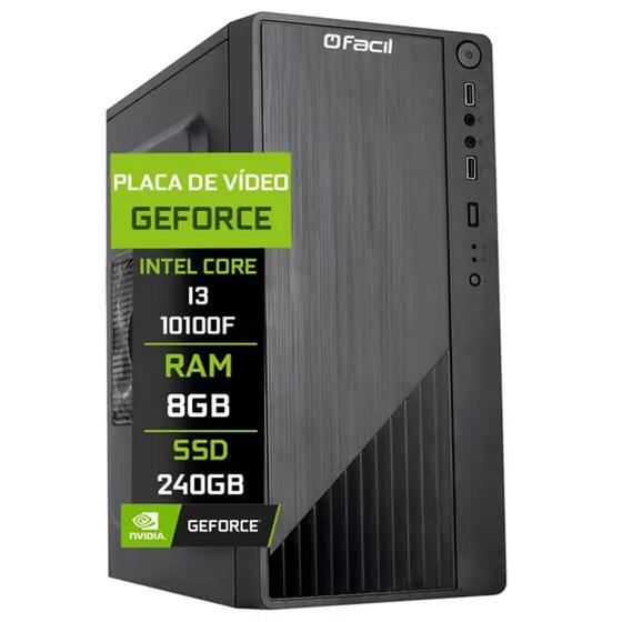 Computador Intel Core i3 10100f 8GB DDR4 Geforce Nvidia 1GB SSD 240GB - Revoluçao Digital Menor preço em Computador Intel Core i3 10100f 8GB DDR4 Geforce Nvidia 1GB SSD 240GB - Revoluçao Digital