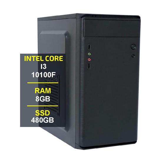 Imagem de Computador Intel Core I3 10100F 8GB Ram SSD 480GB Geforce GT 210 1gb Windows