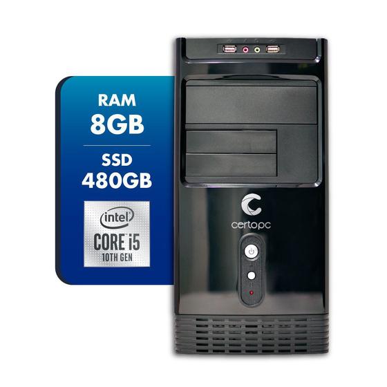 Imagem de Computador Intel Core i5 10ª Geração 8GB SSD 480GB Certo PC Select 8307