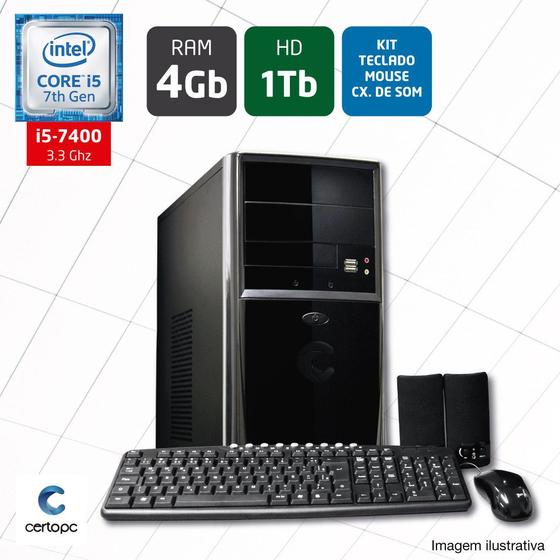 Imagem de Computador Intel Core i5 7ª Geração 4GB HD 1TB Certo PC SELECT 018