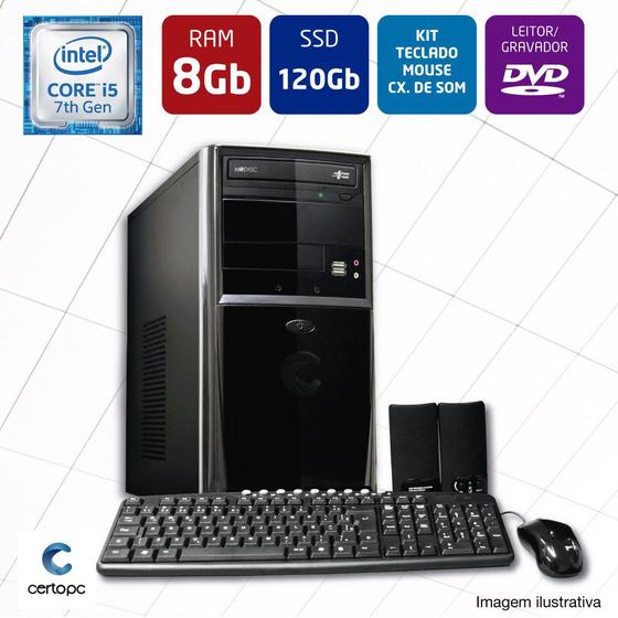 Imagem de Computador Intel Core i5 7ª Geração 8GB SSD 120GB DVD Certo PC SELECT 010