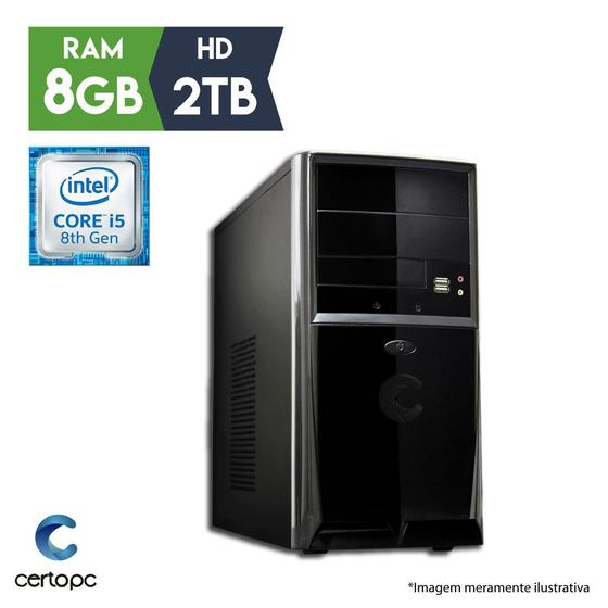 Imagem de Computador Intel Core i5 8ª Geração 8GB 2TB Certo PC Select 1019