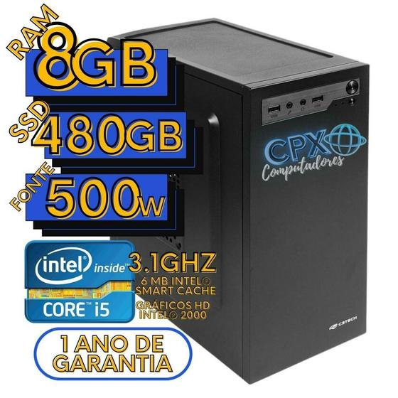 Imagem de Computador Intel Core i5, 8GB RAM, SSD 480GB, Windows 10 Pro trial.