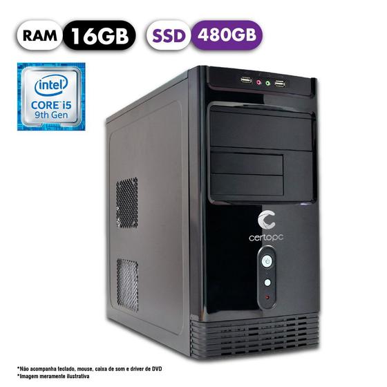 Imagem de Computador Intel Core i5 9ª Geração 16GB SSD 480GB Certo PC Select 1219