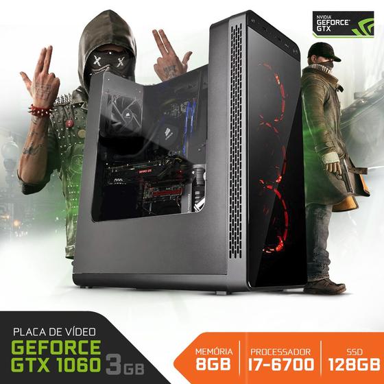 Imagem de Computador Neologic Gamer Battle Machine I7-6700 8GB 1TB SSD 120GB GTX1060  NLI61995