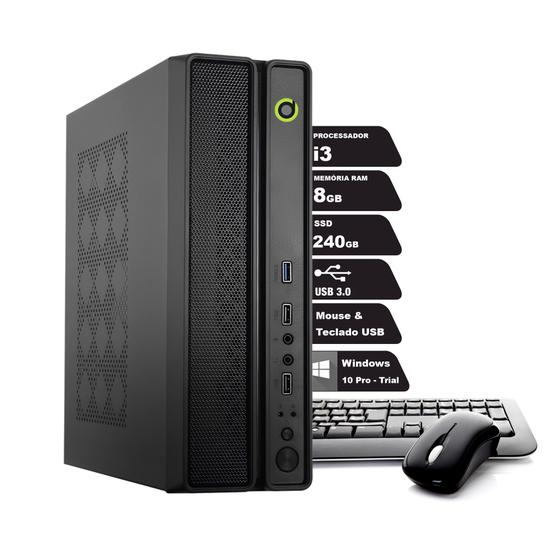 Imagem de Computador ON Slim i3 3 Geração 8GB DDR3 240GB SSD Windows 10 Pro