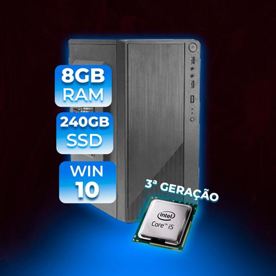 Imagem de Computador PC Cpu Intel Core I5 3º gen Ssd 240gb 8gb Memória Ram