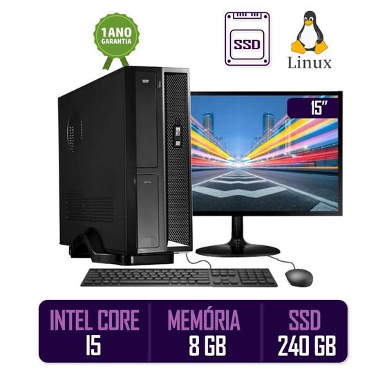 Computador Pc Cpu Slim Completo Intel Core I5 8gb Ssd 240gb Kit Monitor 15 Led Hdmi Bestpc Menor preço em Computador Pc Cpu Slim Completo Intel Core I5 8gb Ssd 240gb Kit Monitor 15 Led Hdmi Bestpc