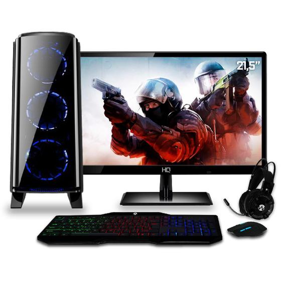 Imagem de Computador PC Gamer com Monitor LED 21.5" Intel Core i5 SSD + HD 3TB 16GB Geforce GTX 1050 3GB HDMI DVI Display port 500W EasyPC