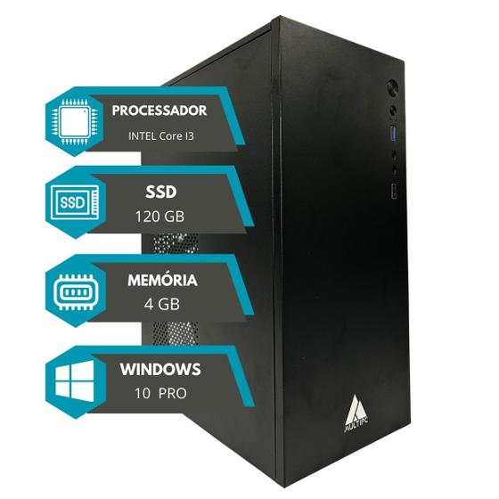 Imagem de Computador Pc Intel Core I3 2100 4GB DDR3 120 SSD Win10 Pro