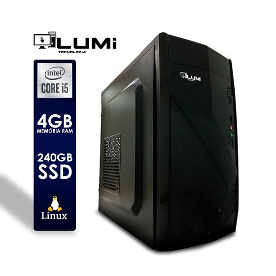 Imagem de Computador PC Intel Core i5 4GB SSD 240GB Linux - Lumitec