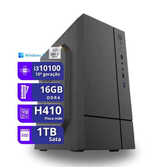 Imagem de Computador PC Master Desktop Intel Core i3 10100 10ª Décima Geração 16gb ddr4 1TB ssd sata