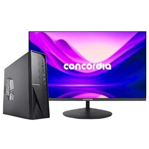 Imagem de Computador SFF Concórdia Completo com Monitor 23" Processador Core i3 12100 8GB DDR4 SSD 240GB FreeDos 