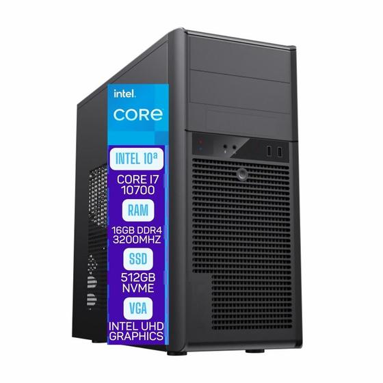 Computador Skill Pro Intel 10ª Geração Core i7 10700 16GB DDR4 SSD 512GB SP-032 Menor preço em Computador Skill Pro Intel 10ª Geração Core i7 10700 16GB DDR4 SSD 512GB SP-032