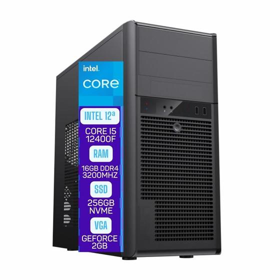 Computador Skill Pro Intel 12ª Geração Core i5 12400F 16GB DDR4 Placa de vídeo Geforce 2GB SSD 256GB SP-027 Menor preço em Computador Skill Pro Intel 12ª Geração Core i5 12400F 16GB DDR4 Placa de vídeo Geforce 2GB SSD 256GB SP-027