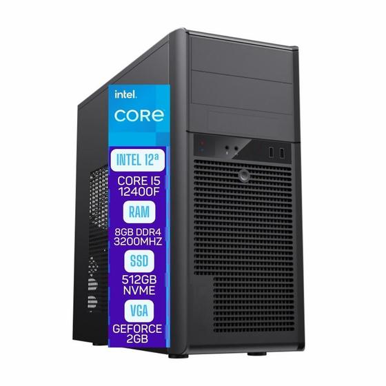 Computador Skill Pro Intel 12ª Geração Core i5 12400F 8GB DDR4 Placa de vídeo Geforce 2GB SSD 512GB SP-026 Menor preço em Computador Skill Pro Intel 12ª Geração Core i5 12400F 8GB DDR4 Placa de vídeo Geforce 2GB SSD 512GB SP-026