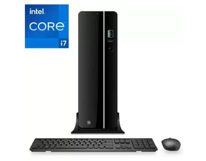 Imagem de Computador Slim Intel Core i7 16GB SSD 480GB Wifi mouse e teclado sem fios - technolink