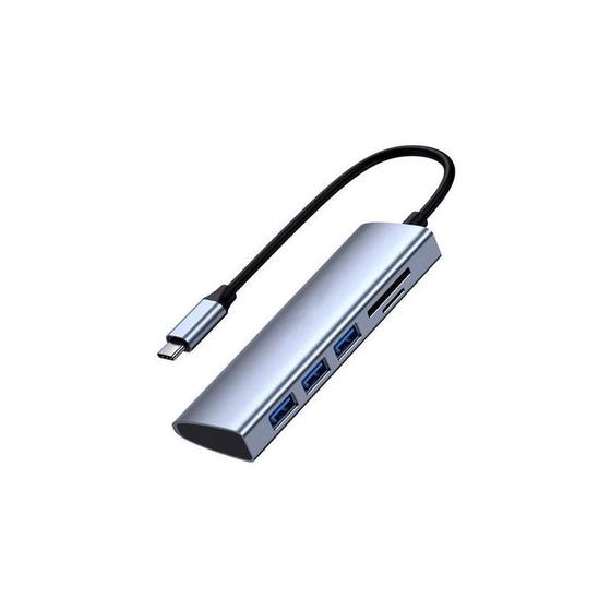 Imagem de Concentrador USB HYE HYEHU52 com 3 Portas USB 3.0 e Leitor de Cartão SD/MicroSD